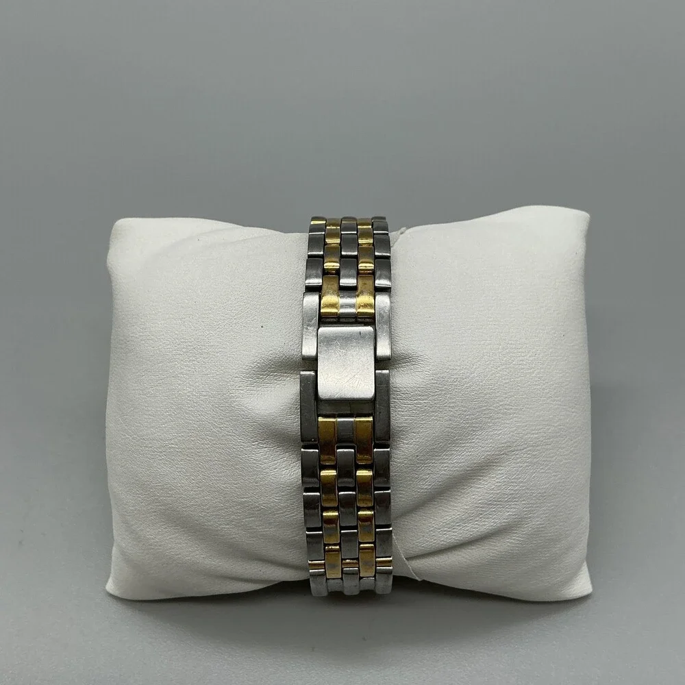Pulsar V811-X040 Womens Watch 18mm White Dial Two Tone New Battery 7